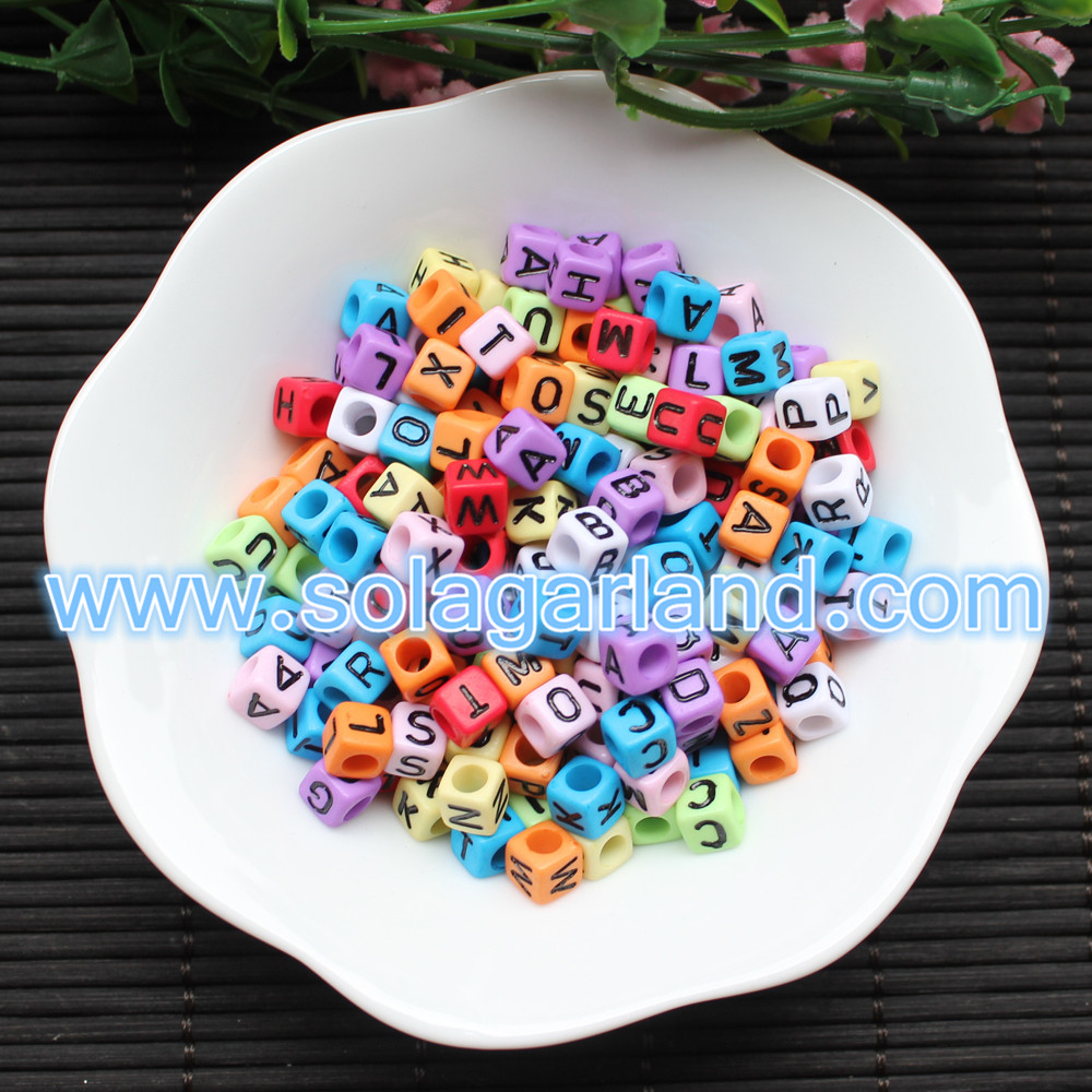 Alphabet /Letter Acrylic Cube Beads