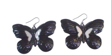 metal earring enamel earring butterfly earring