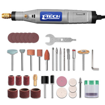 18V Mini Grinder Accessory Kit: 40-Piece Variable Speed Li-ion Battery Cordless Rotary Tool Set