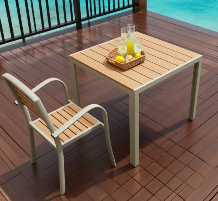 Alum-plastic patio table
