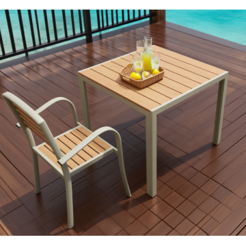 Weatherproof Aluminum Plastic Outdoor Side Table