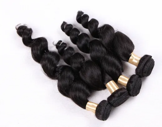 Brazilian Virgin Loose Wave Human Hair Fummi Hair Weave