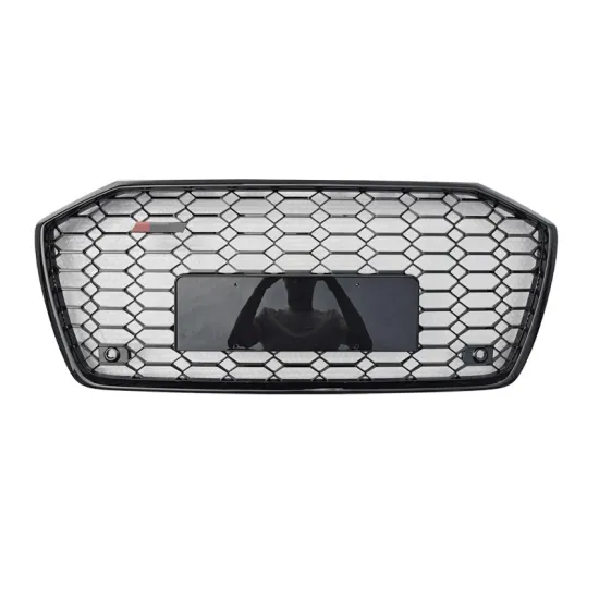 Black Front Bumper Grill for 2019-2021 Audi A6 Facelift RS6 - Honeycomb Hex Mesh Grille
