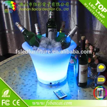 LED Beer RGB Color-Changing Flashing Light ice Pail Wine ice Buckets