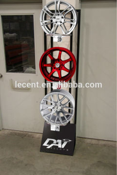 Rim and tire display stand with label card