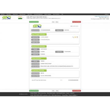 Messing schroot Etiket India Import