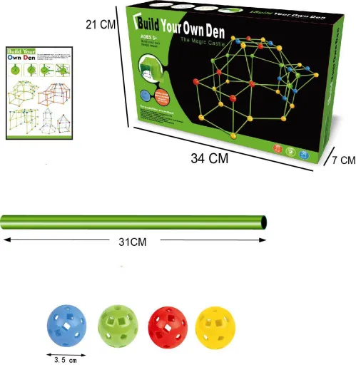 Steam Toy: 118-Piece Crazy Fort Building Kit - The Ultimate Construction Set for Kids, Boys, and Girls