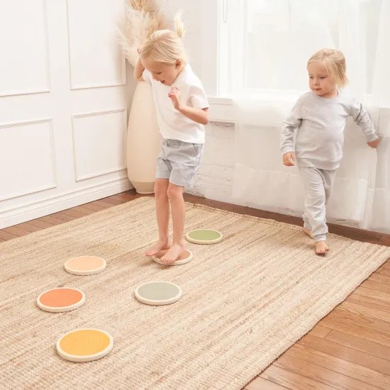Custom Sensory Stepping Stones for Autism: Non-Slip Obstacle Courses with Decompressing Logos