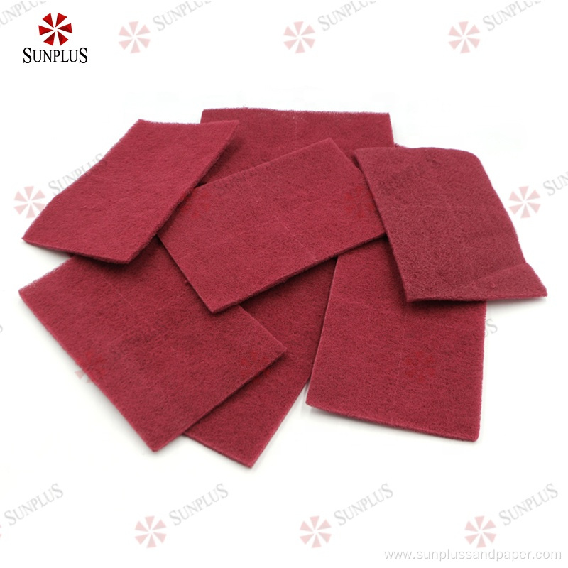 Red Aluminum Abrasive Tool Sanding Scuff Pad