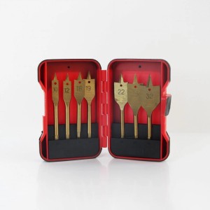 7pcs plastic box flat drill bits set