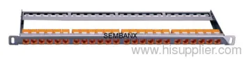 Cat6 Utp 24 Ports Module Type 0.5u Patch Panel 
