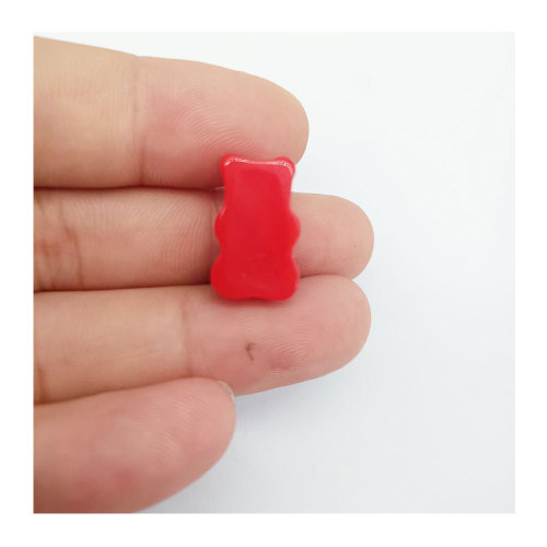 100Pcs/Lot Lovely Opaque Color Gummy Bear Resin Flatback Cabochons Cartoon Bear Embellishments For Scrapbooking Jewelry Making