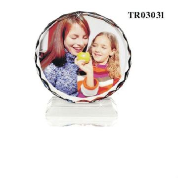 Crystal di decorazione per la casa, cristallo in bianco a forma rotonda per riscaldamento