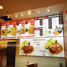 Restaurant Equipent for LED Menu Board Fast Food Price Advertising Light Box Store Display