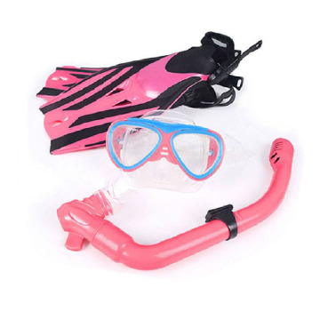 Set di immersioni per snorkeling impermeabile per bambini: maschera, snorkeling e pinne con cinturino primaverile