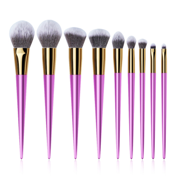 Oem new arrival private label 9Pcs deep pink makeup brush set high quality cosmetic brush set