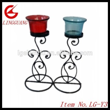 classic beautiful pillar metal candlestick holder
