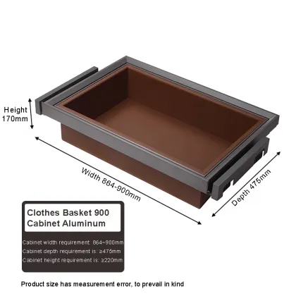 Leather-Lined Storage Basket for Wardrobe Clothes Organizer