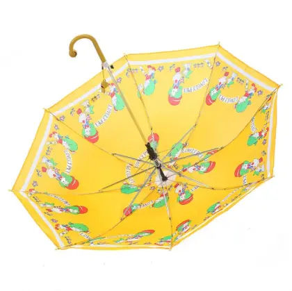 Kids' Cartoon Printed Umbrella 17 Inch Long Handle Sunscreen Rain Umbrella for Boys and Girls