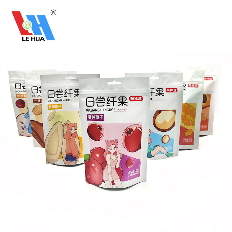 Plastic Childproof Zip-lock Edible Snacks Packaging Pouches