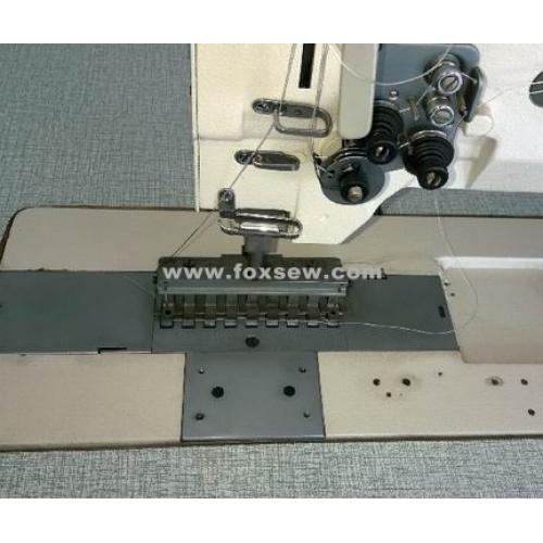 Long Arm Triple Needle Compound Feed Heavy Duty Lockstitch Sewing Machine