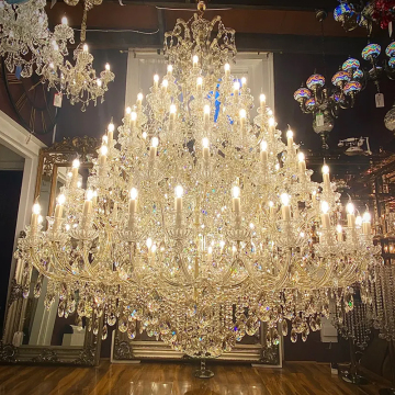 French Vintage Palace Lobby Wedding Lighting: Maria Theresa Crystal Chandelier