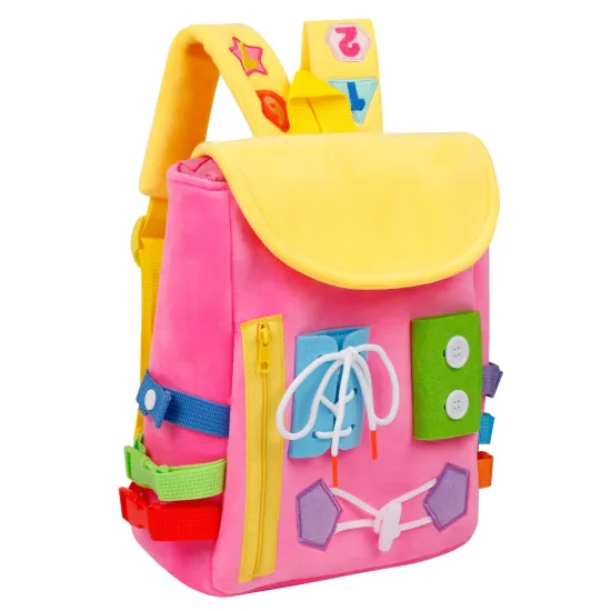 Personalized Montessori Backpack: A Comprehensive Sensory and Educational Tool for School and Business, Complete with DIY Accessories and Large House & Activity Center