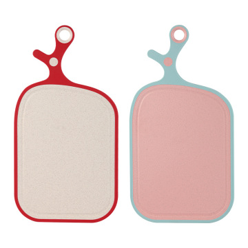 Wholesale Rectangular Personalized Custom Wheat Straw TPR Cutting Board with Handle
