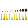 10pc Oval Makeup Brush Set