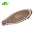 Tabla de cortar de madera de acacia de rebanada de árbol natural