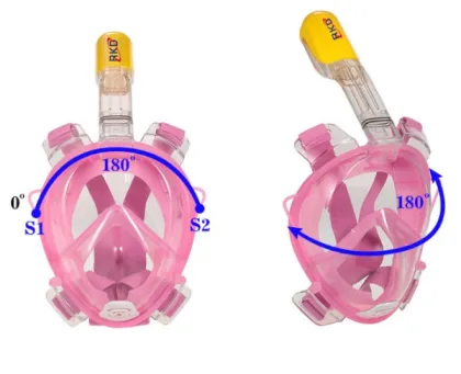 Liquide Silicone Waterproof Full Face Mask Snorkeling