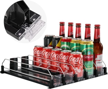 Auto-Facing Adjustable Shelving System for Food Display