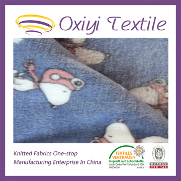 100% polyester snoopy printed flannel fabric