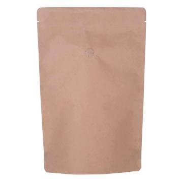 Recycled Kraft Paper Stand Up Pouch with Zipper