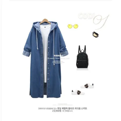 2023 Oversized Long Denim Jacket: Customized Women's Denim Jackets