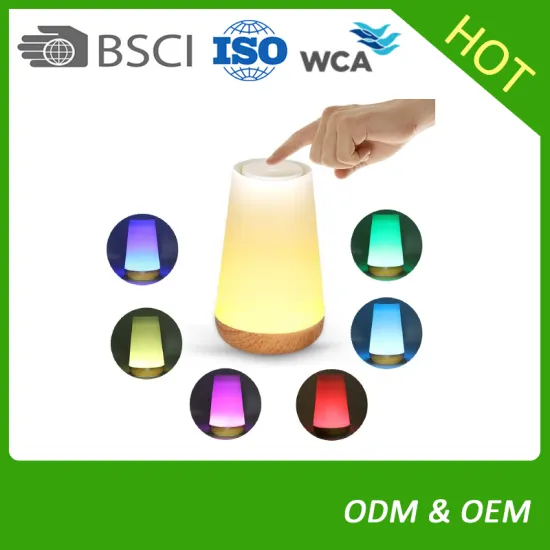 Night Light with Bluetooth Speaker, Portable Wireless Bluetooth Speaker Touch Control Color LED Bedside Table Lamp
