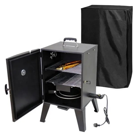 22 Inch 1800w Outdoor Double Layers Vertical Electric Smoker With Cover
