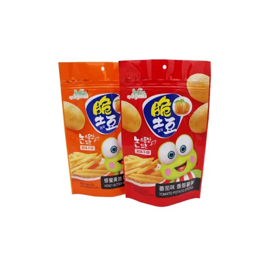 Customized Printed Stand-up Chips Packaging Bag with Window