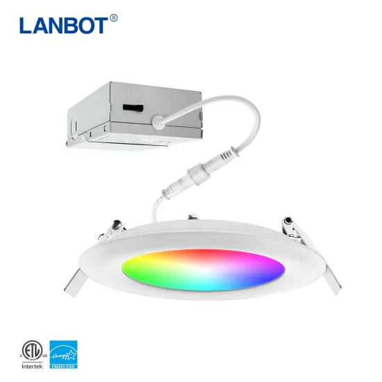 Smart LED Ceiling Panel Light with Wi-Fi Control, 4 Inch, 10W, RGB CCT Changeable