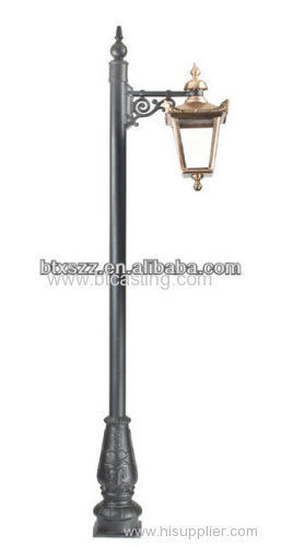 Oem Offer Sanding Outdoor Cast Iron Lamp Post With Black Painting 