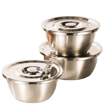 SpillProof Kitchen Mixing Bowl Set with Lid - Rust Resistant Cooking Bowl for Cui But Tron Thep Khong Gi" 

However, to make it more coherent and relevant to a wider audience, you might consider:

"SpillProof Rust-Resistant Kitchen Mixing Bowl Set with Li