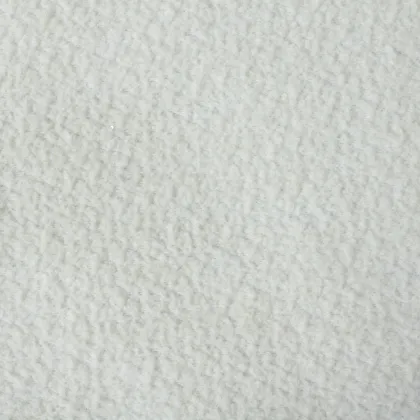 Pure White Wool Polyester Acrylic Blend Fabric
