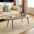 Modern Nordic Coffee Table Lifestyle Tea Table with Walnut Pattern For Livingroom Bedroom