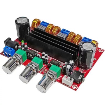 2.1 Channel Digital Power Amplifier Board with 2x50W+100W Output, DC12V-24V Powered
