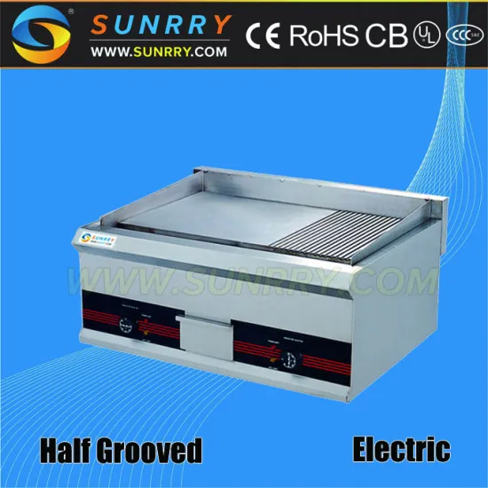 The west restaurant table half flat and half grooved hamburger griddle ceramic electric grill chicken