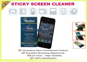 Customized Printing Adhesive Microfiber Sticky Screen Cleaner For Trade Show