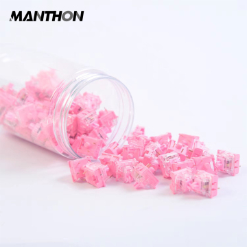 مفاتيح لوحة المفاتيح الخطي KTT Rose 43G POM AXIS RGB شفاف