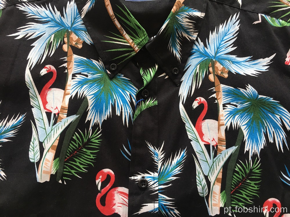 Camisa de algodão impressão havaiana Nova zelândia