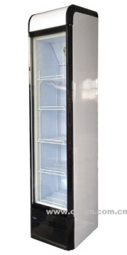 Slim display refrigerator, upright cooler