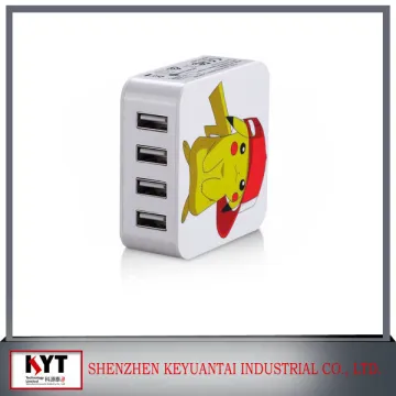 KC certified 25W 4 port desktop charger with 5V 5A output 1A+1A+1A+2A